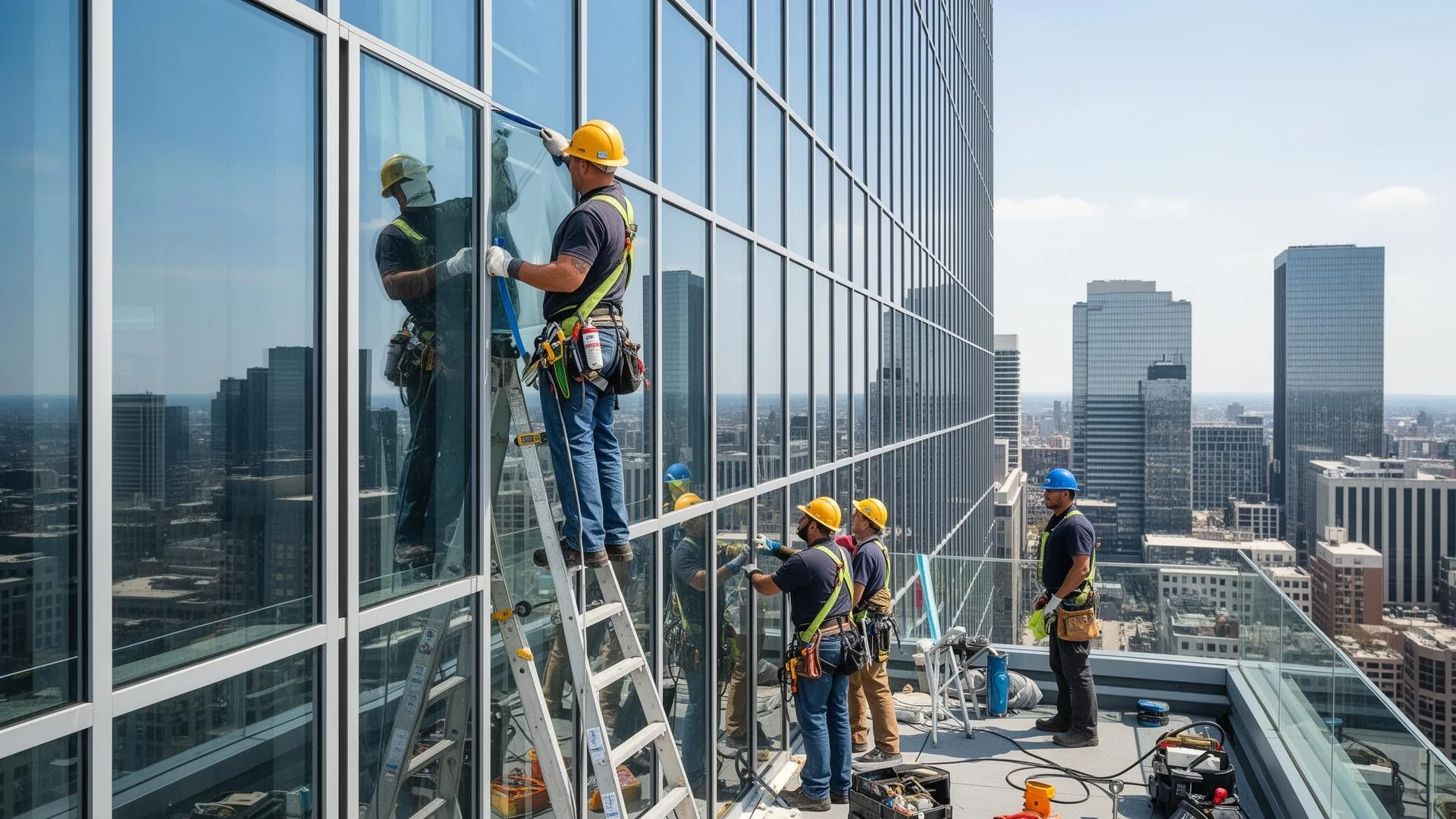 Commercial Window Tinting installation in Suffolk County