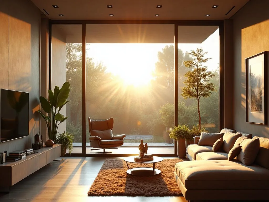 Living room with professional window tinting in Los Angeles