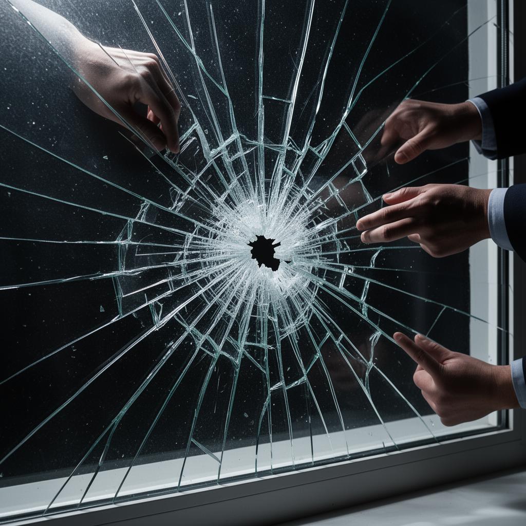 Security window film protecting a Los Angeles commercial building