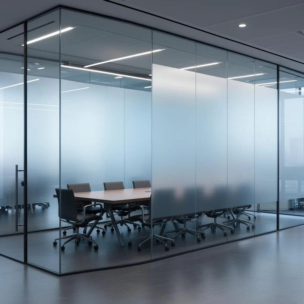 Smart switchable privacy glass film installation in Los Angeles