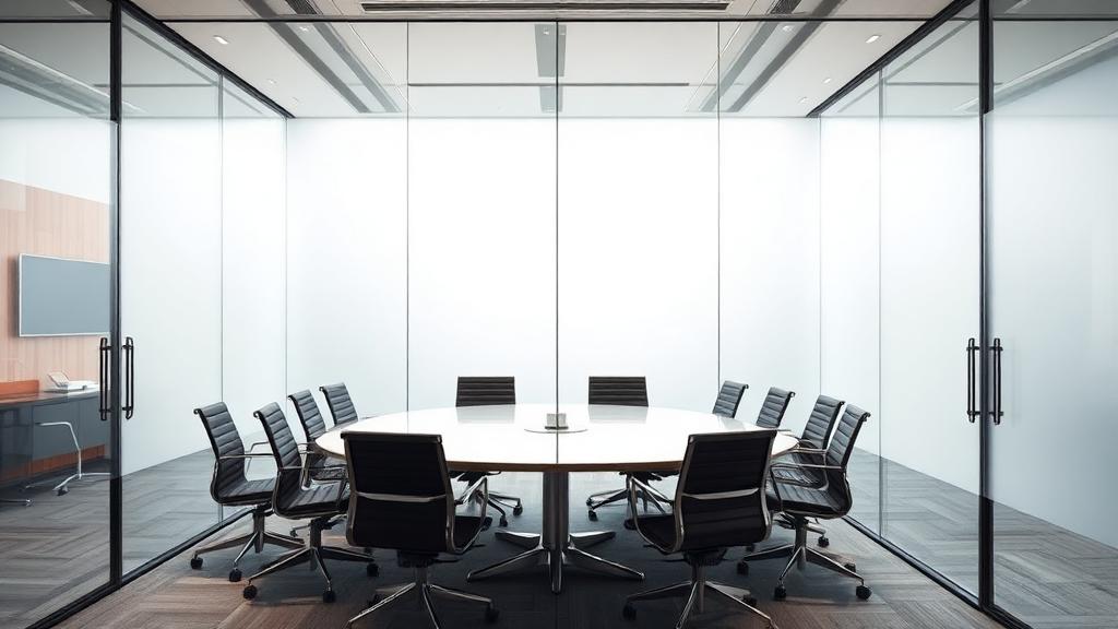 Smart film in frosted private mode in a San Diego interior